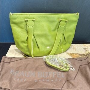 Braun Buffel Germany - Green Leather Bag